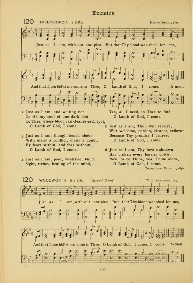 The School Hymnal: a book of worship for young people page 100