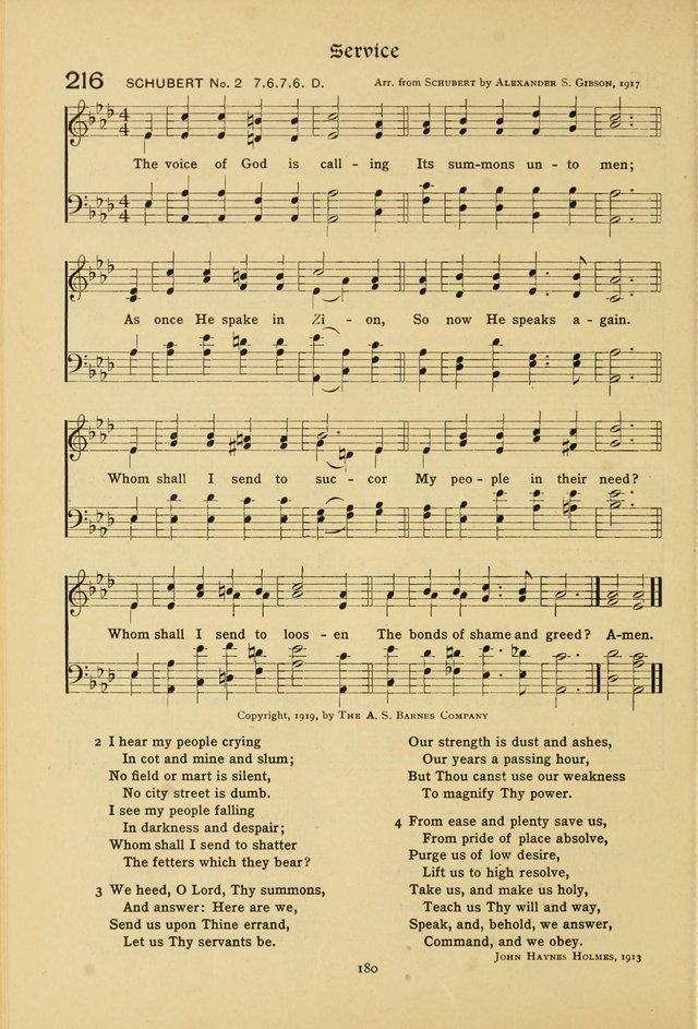 The School Hymnal: a book of worship for young people page 180