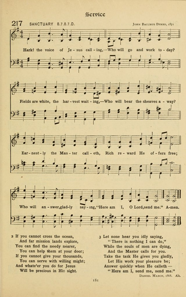 The School Hymnal: a book of worship for young people page 181