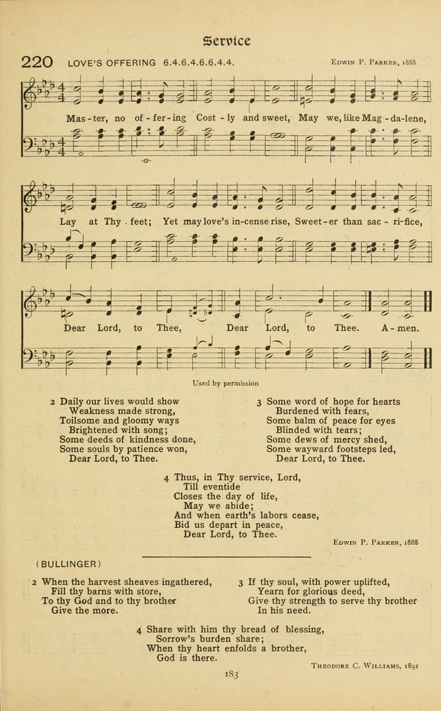 The School Hymnal: a book of worship for young people page 183