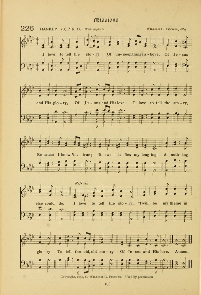 The School Hymnal: a book of worship for young people page 188