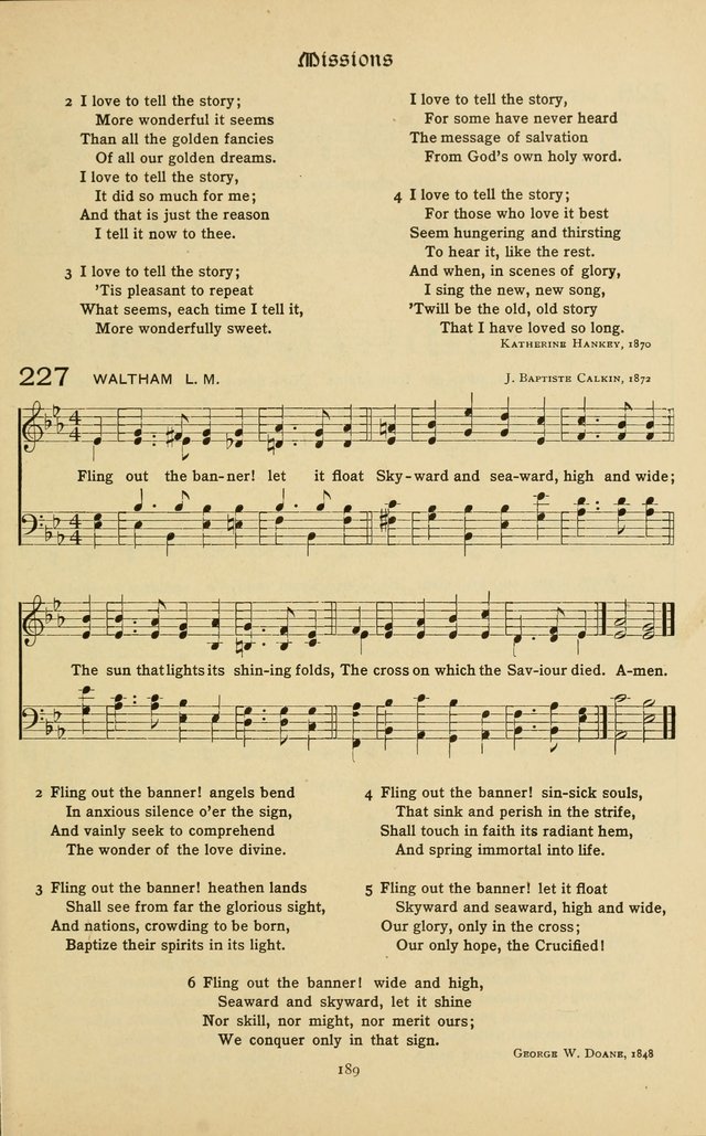 The School Hymnal: a book of worship for young people page 189