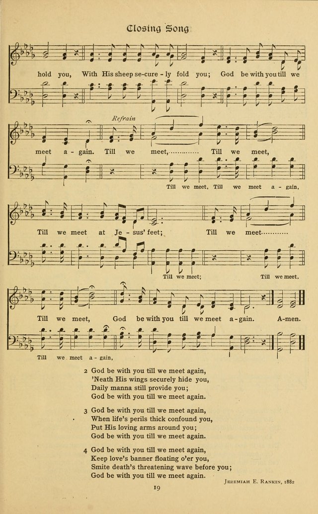 The School Hymnal: a book of worship for young people page 19