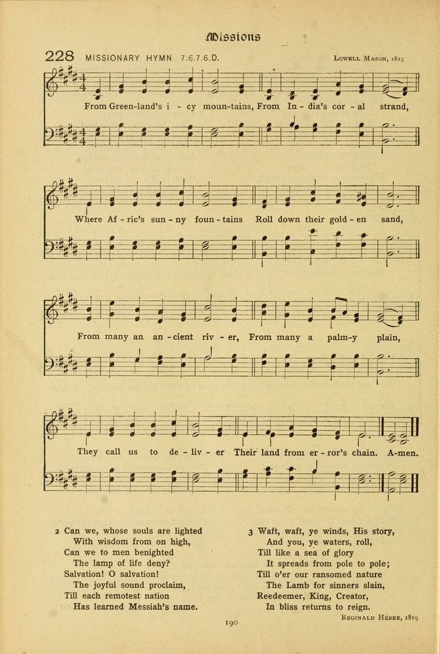 The School Hymnal: a book of worship for young people page 190