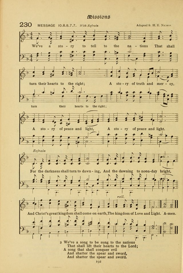 The School Hymnal: a book of worship for young people page 192