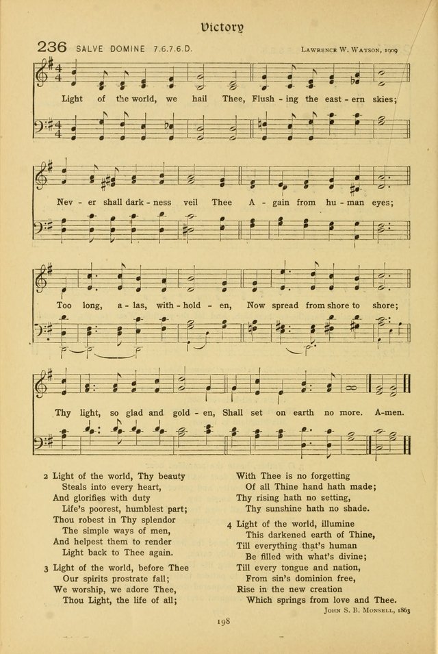 The School Hymnal: a book of worship for young people page 198