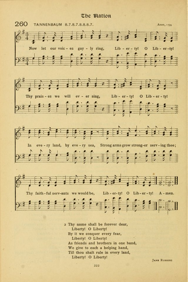 The School Hymnal: a book of worship for young people page 222