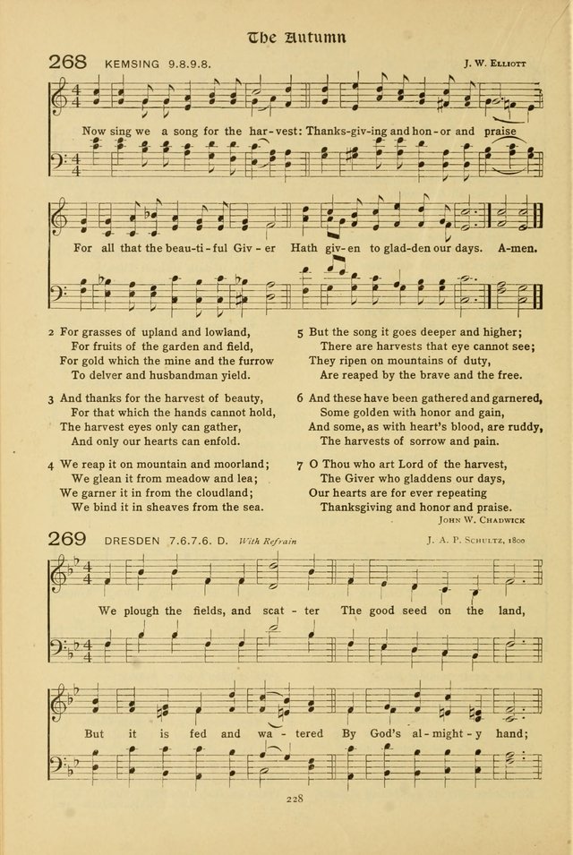 The School Hymnal: a book of worship for young people page 228