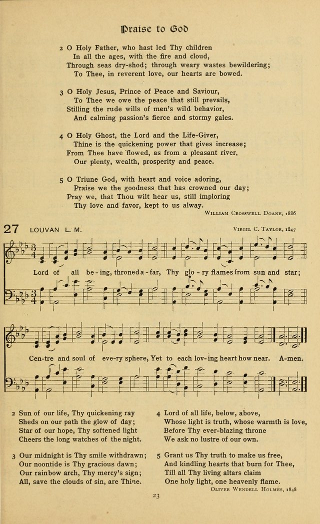 The School Hymnal: a book of worship for young people page 23