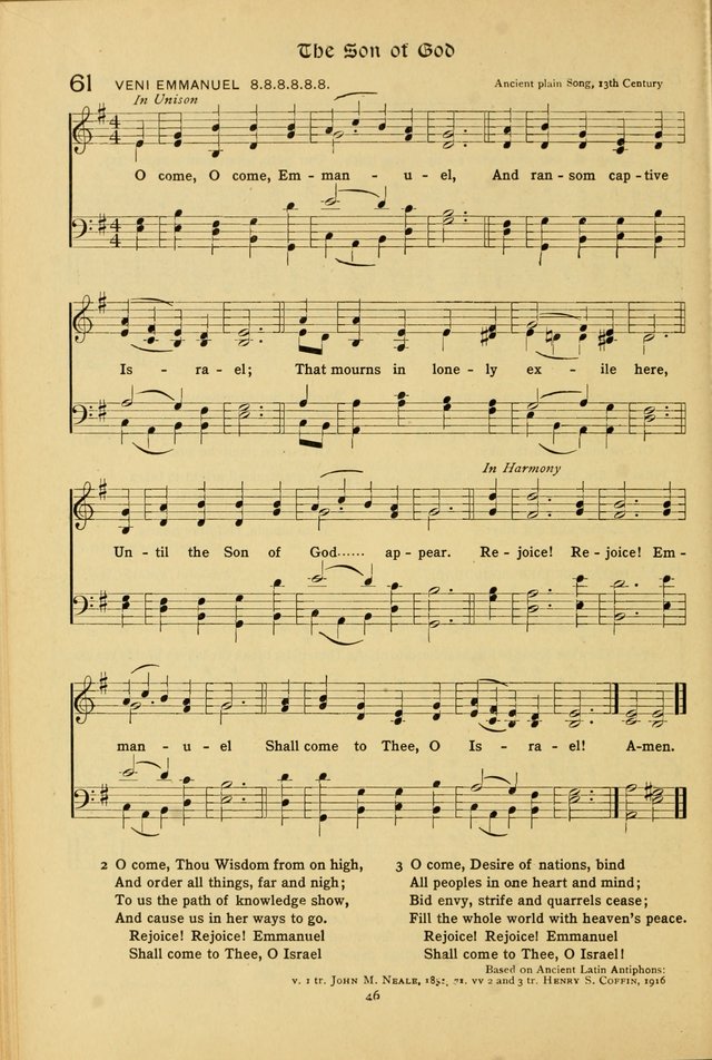The School Hymnal: a book of worship for young people page 46