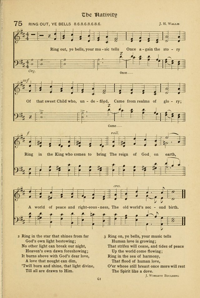 The School Hymnal: a book of worship for young people page 61