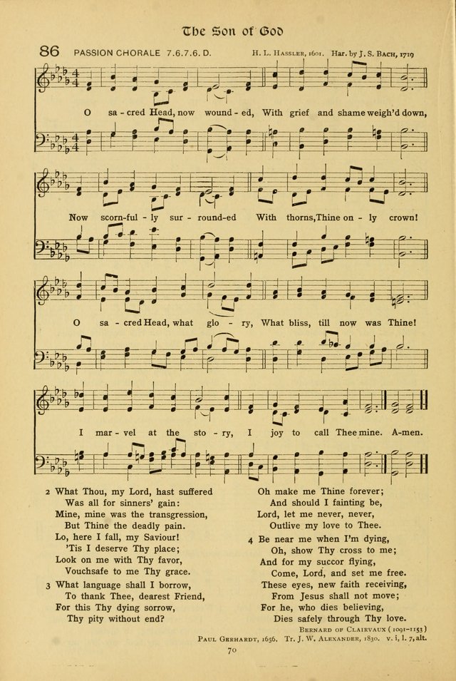 The School Hymnal: a book of worship for young people page 70