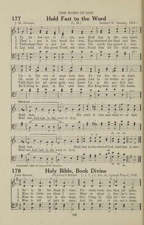 Service Hymnal: with responsive readings, appropriate for all Protestant religious activities page 130