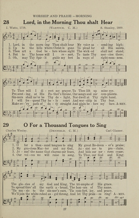 Service Hymnal: with responsive readings, appropriate for all Protestant religious activities page 19