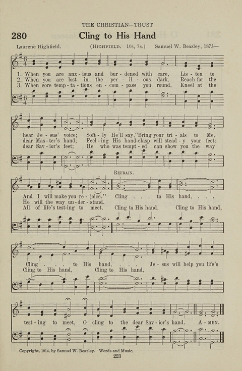 Service Hymnal: with responsive readings, appropriate for all Protestant religious activities page 215