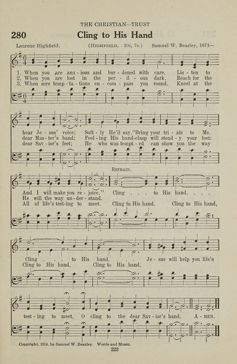 Service Hymnal: with responsive readings, appropriate for all Protestant religious activities page 215