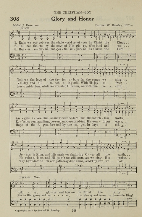 Service Hymnal: with responsive readings, appropriate for all Protestant religious activities page 240