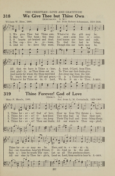 Service Hymnal: with responsive readings, appropriate for all Protestant religious activities page 249