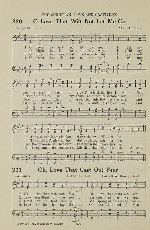 Service Hymnal: with responsive readings, appropriate for all Protestant religious activities page 250