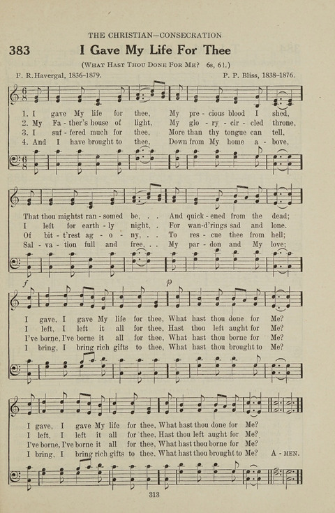 Service Hymnal: with responsive readings, appropriate for all Protestant religious activities page 305