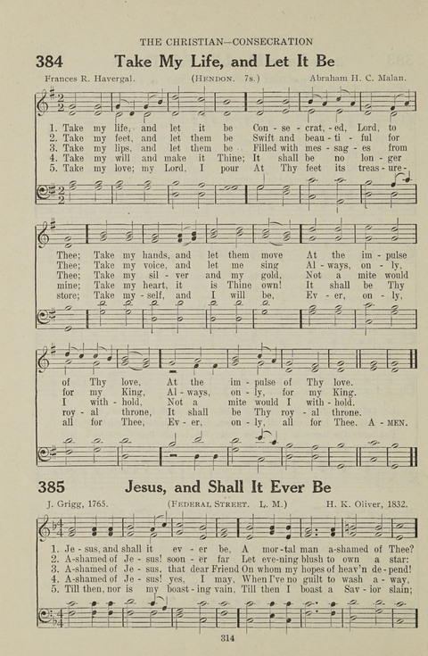 Service Hymnal: with responsive readings, appropriate for all Protestant religious activities page 306