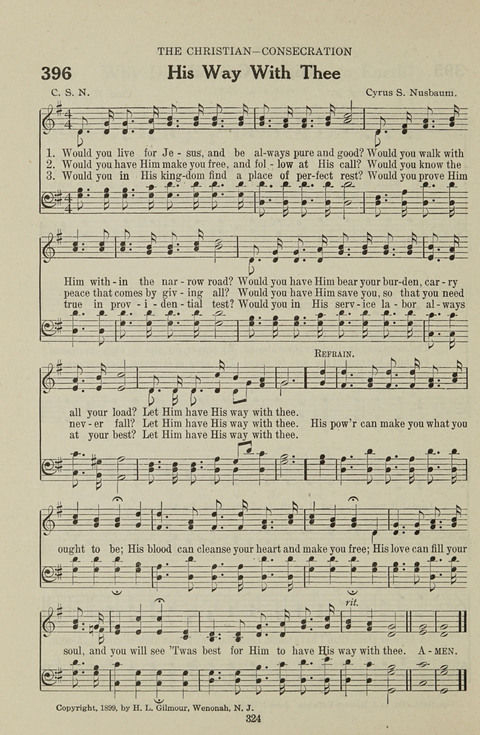 Service Hymnal: with responsive readings, appropriate for all Protestant religious activities page 316