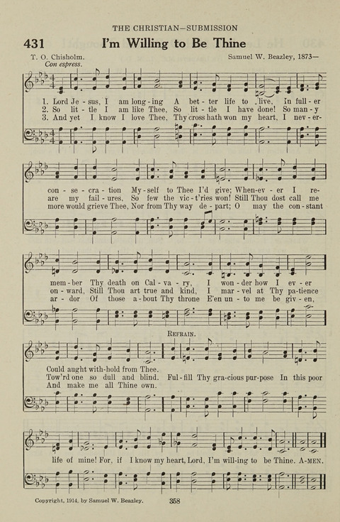 Service Hymnal: with responsive readings, appropriate for all Protestant religious activities page 350