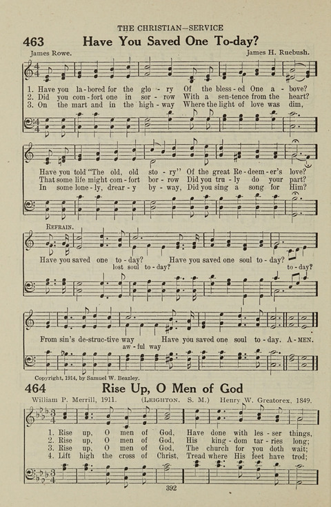 Service Hymnal: with responsive readings, appropriate for all Protestant religious activities page 384