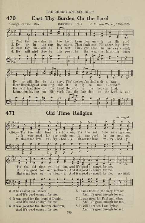 Service Hymnal: with responsive readings, appropriate for all Protestant religious activities page 391