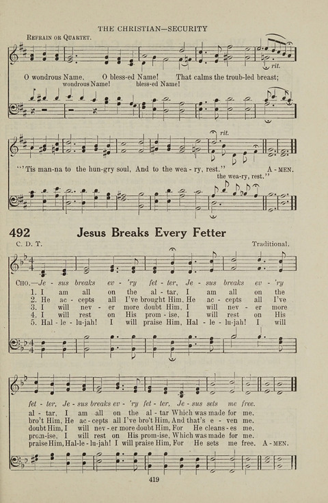 Service Hymnal: with responsive readings, appropriate for all Protestant religious activities page 411