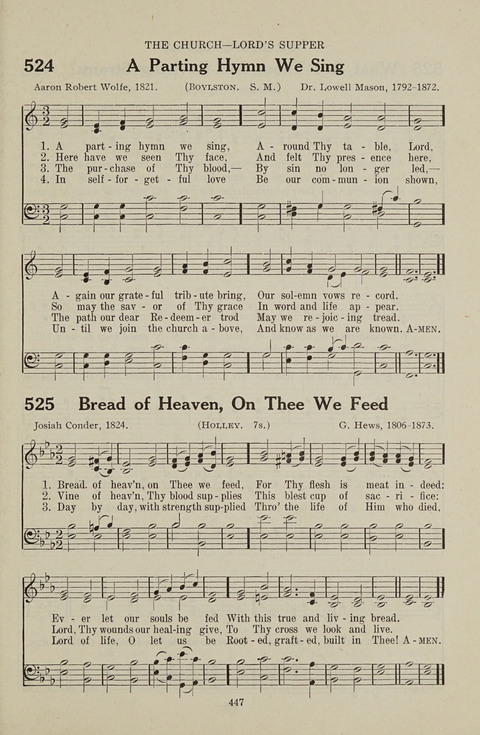 Service Hymnal: with responsive readings, appropriate for all Protestant religious activities page 439