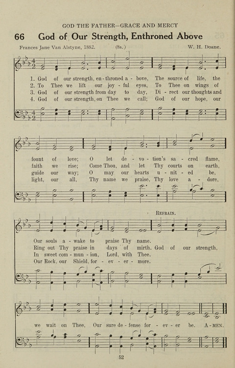 Service Hymnal: with responsive readings, appropriate for all Protestant religious activities page 44