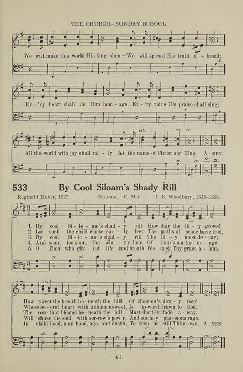 Service Hymnal: with responsive readings, appropriate for all Protestant religious activities page 447