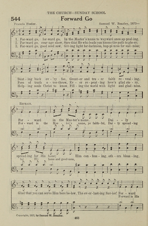 Service Hymnal: with responsive readings, appropriate for all Protestant religious activities page 460