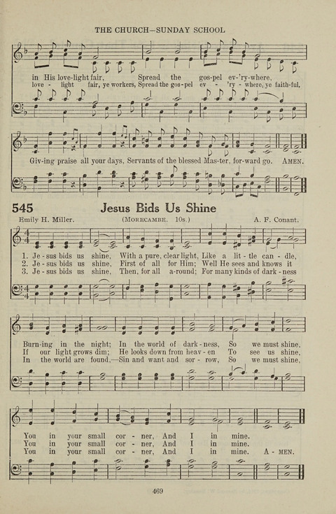 Service Hymnal: with responsive readings, appropriate for all Protestant religious activities page 461