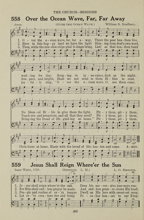 Service Hymnal: with responsive readings, appropriate for all Protestant religious activities page 474