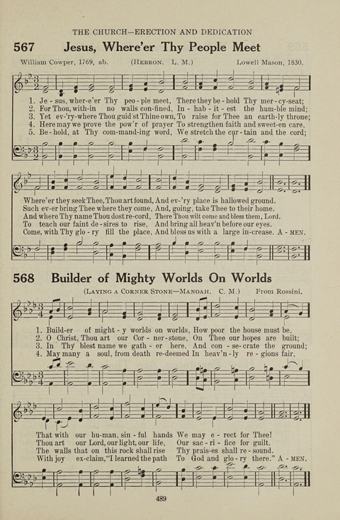 Service Hymnal: with responsive readings, appropriate for all Protestant religious activities page 481
