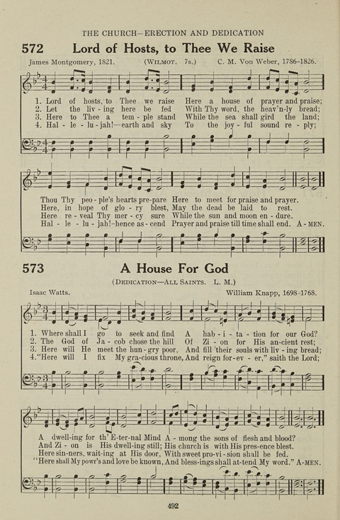 Service Hymnal: with responsive readings, appropriate for all Protestant religious activities page 484