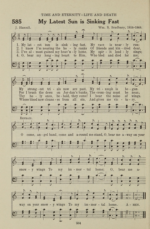 Service Hymnal: with responsive readings, appropriate for all Protestant religious activities page 496