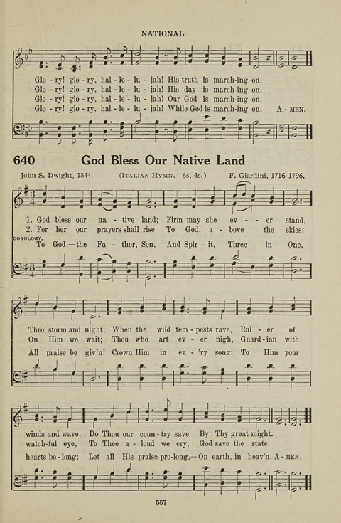 Service Hymnal: with responsive readings, appropriate for all Protestant religious activities page 549