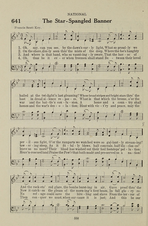 Service Hymnal: with responsive readings, appropriate for all Protestant religious activities page 550