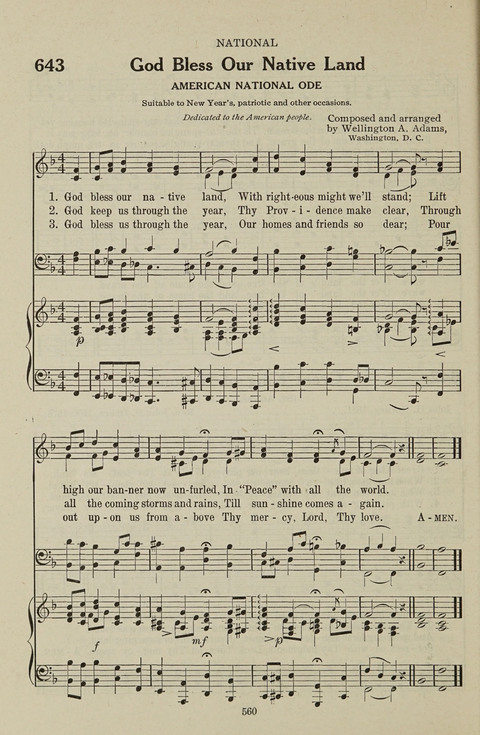 Service Hymnal: with responsive readings, appropriate for all Protestant religious activities page 552