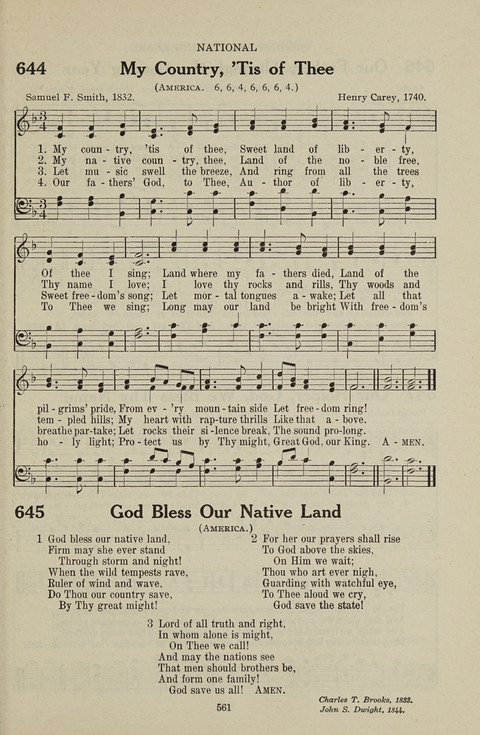 Service Hymnal: with responsive readings, appropriate for all Protestant religious activities page 553
