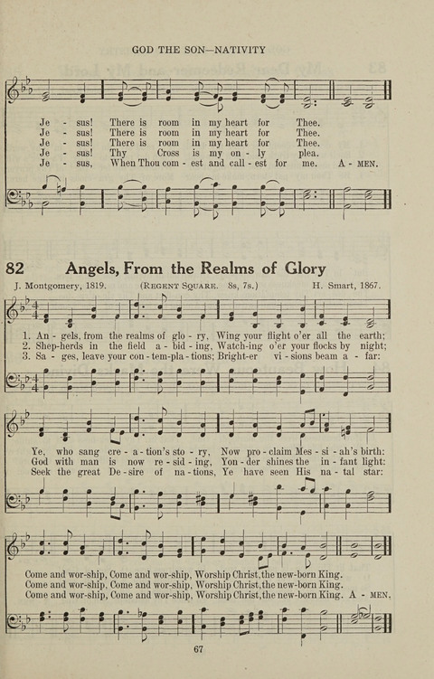 Service Hymnal: with responsive readings, appropriate for all Protestant religious activities page 59