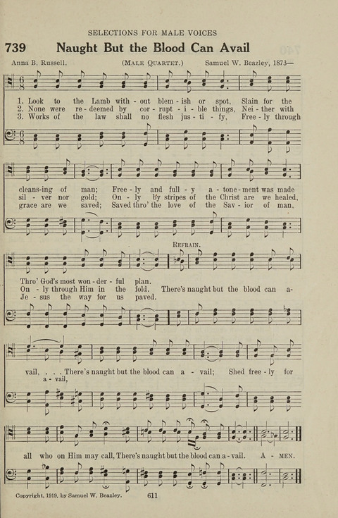 Service Hymnal: with responsive readings, appropriate for all Protestant religious activities page 603