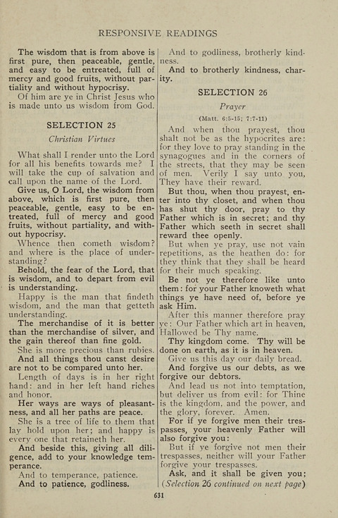 Service Hymnal: with responsive readings, appropriate for all Protestant religious activities page 623