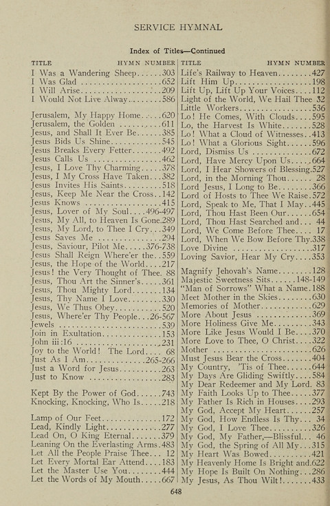 Service Hymnal: with responsive readings, appropriate for all Protestant religious activities page 640