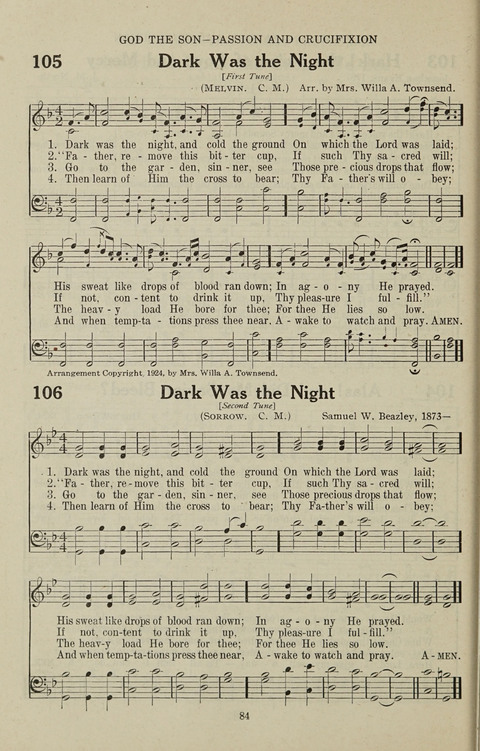 Service Hymnal: with responsive readings, appropriate for all Protestant religious activities page 76