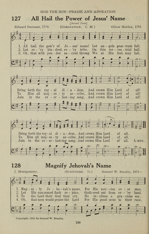 Service Hymnal: with responsive readings, appropriate for all Protestant religious activities page 92