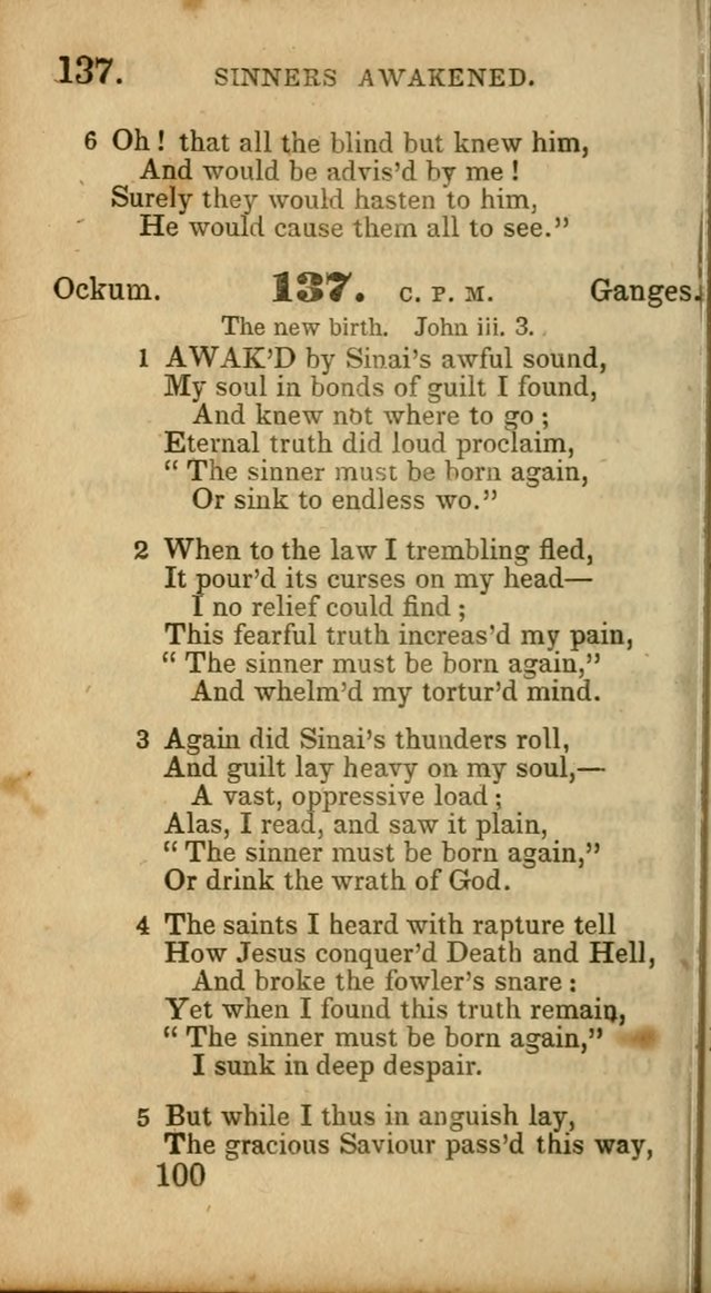 Select Hymns: adapted to the devotional exercises of the Baptist denomination (2nd ed.) page 100